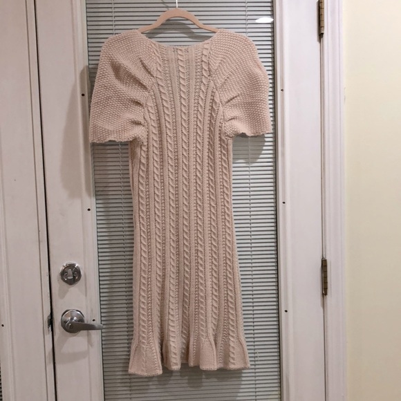 VICTORIA SECRET CHUNKY KNIT SWEATER DRESS WITH RUFFLE DETAIL. - Picture 5 of 5